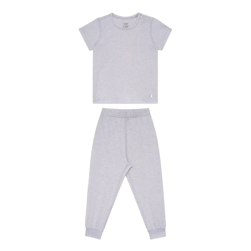 Bamboo Jersey Short Sleeve PJ Set – Lavender Blue 2T-3T