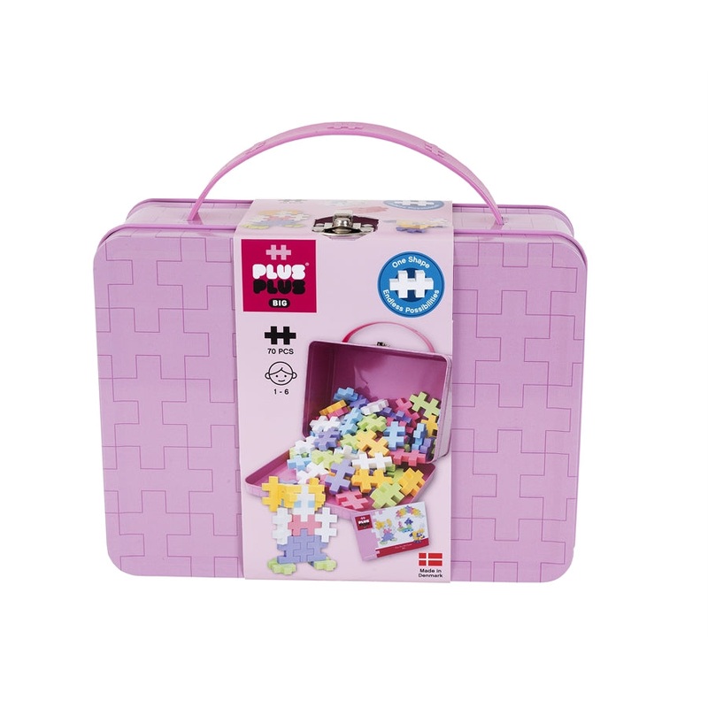 Big Pastel Building Set – Metal Suitcase (70pcs)
