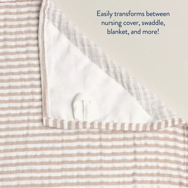 Breastfeeding Boss Nursing Cover – Chai Stripes