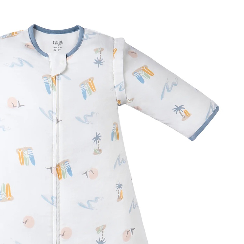 Long Sleeve Sleep Bag (0.6 tog) – Pastel Waves 6-18 mo