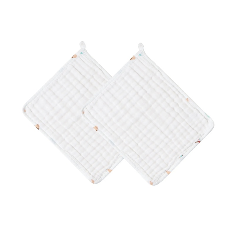 Organic Cotton 6 Layer Washcloth Set (2pk) – Ice Cream Summer