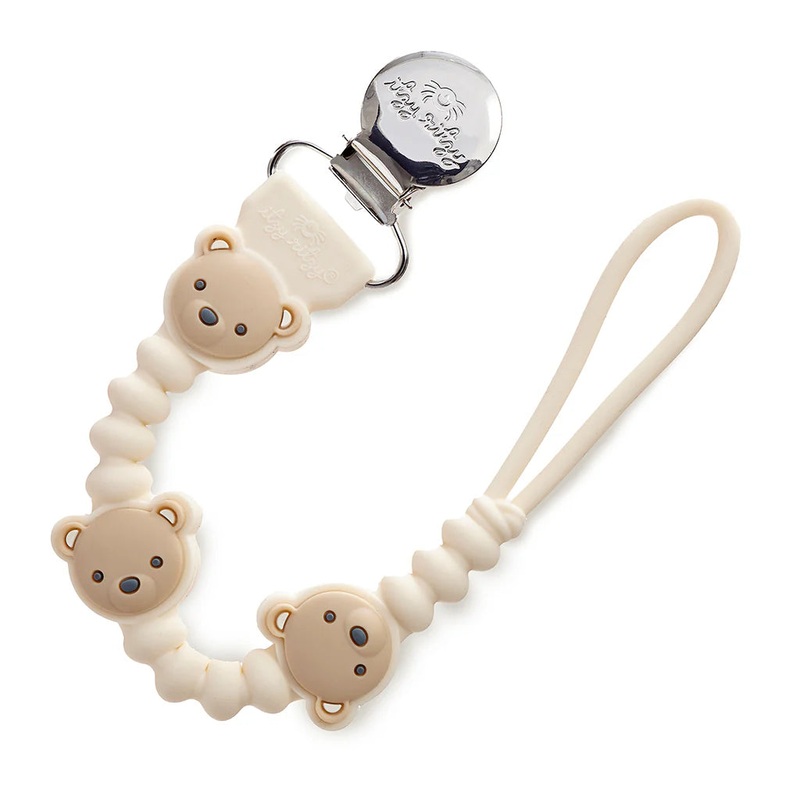 Sweetie Strap Plus Silicone One-Piece Pacifier Clip – Bear