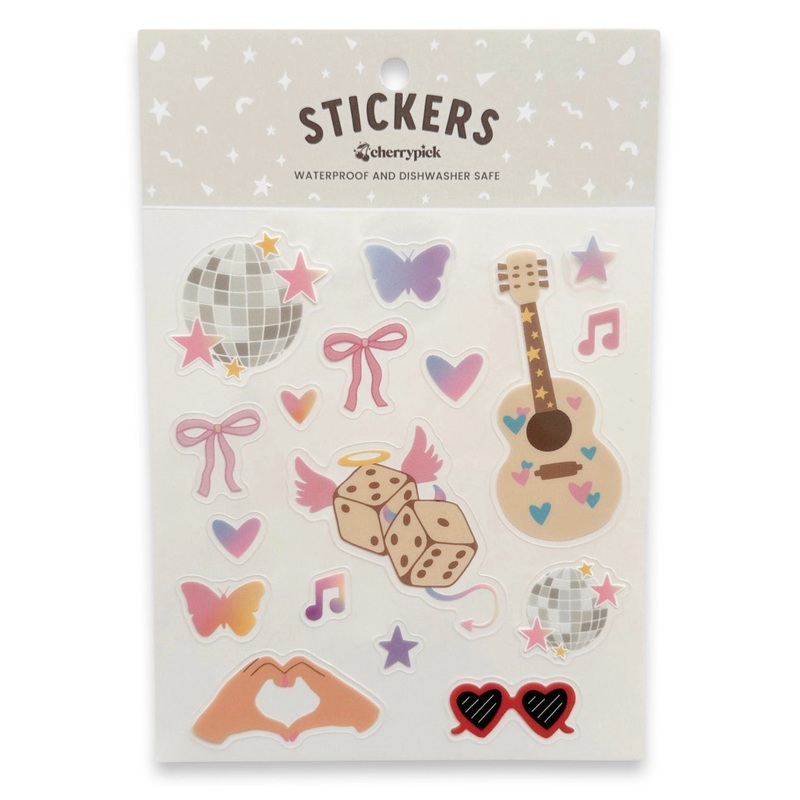 Taylor Swift Waterproof Sticker Sheet
